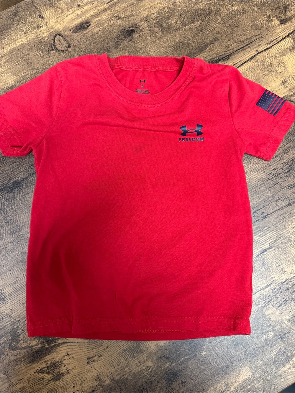 Under Armour Kids' Red 'Freedom' Short Sleeve Tee